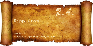 Ripp Atos névjegykártya